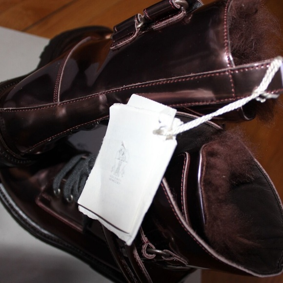 BRUNELLO CUCINELLI WOMEN'S METALLIC COPPER BOOTS - Picture 5 of 5